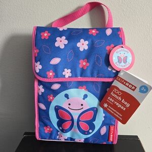 Skip Hop Blue and Pink Butterfly Lunch Bag